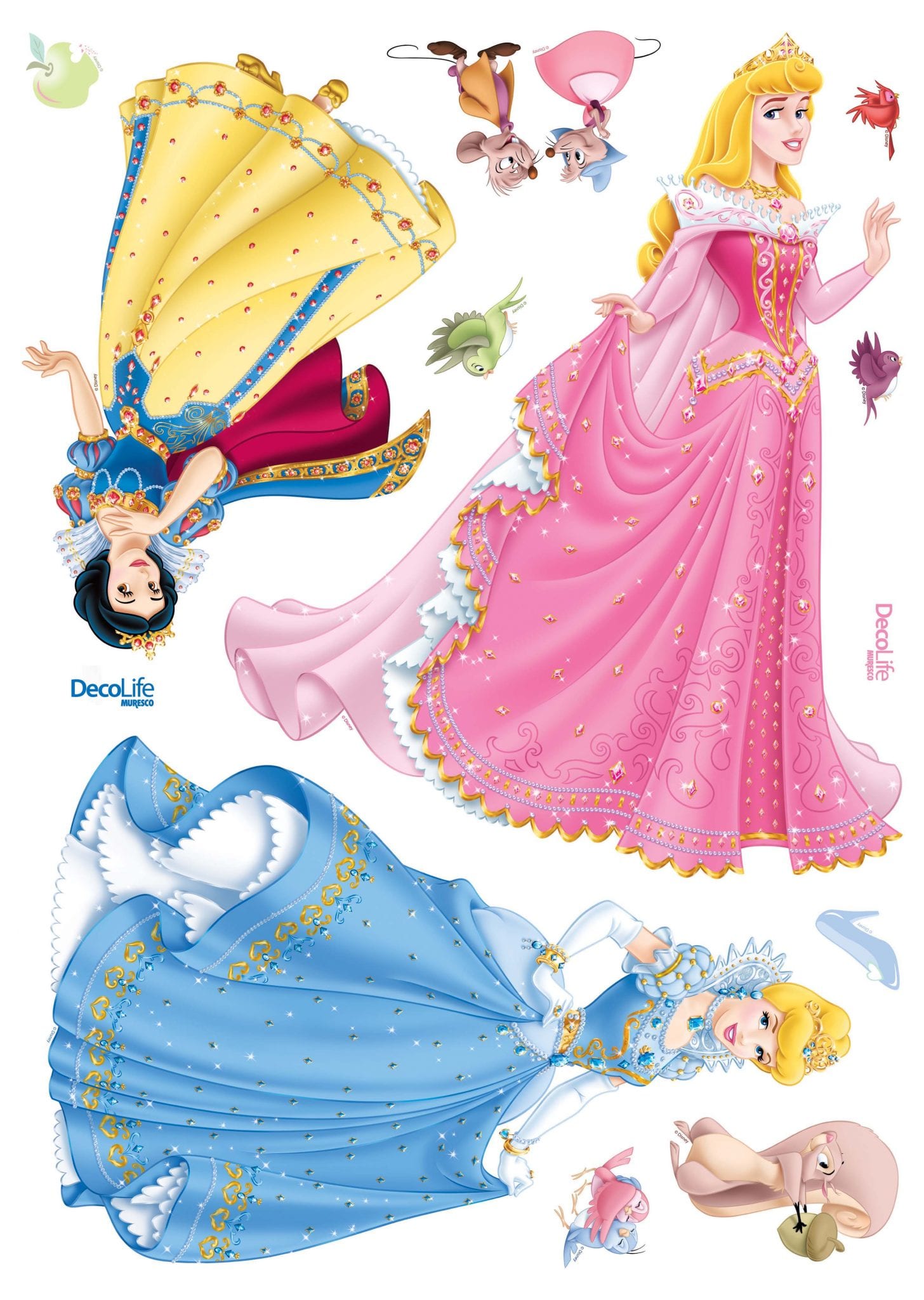 Pegatinas de Disney Princesas, 276 pegatinas de recompensa de Cenicienta y  sus amigos.