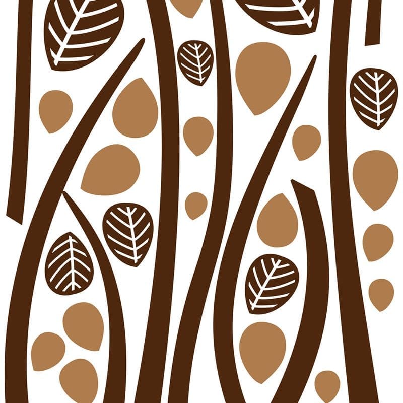 Wallsticker Ramas y hojas café 1550-1 Decolife Muresco