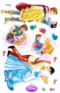 Wallsticker infantil Princesas y Príncipes DISNEY 1592-1 Decolife Muresco