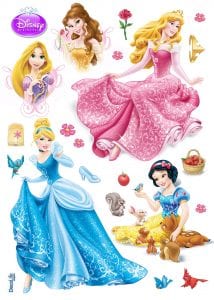 Wallsticker infantil Princesas DISNEY 1596-1 Decolife Muresco