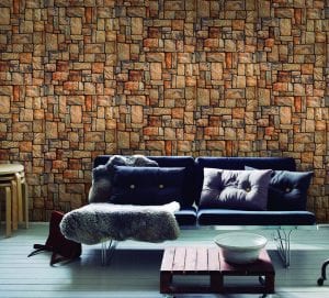 Papel mural piedra adoquin 3470-1 Muresco