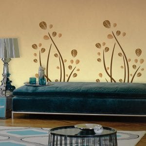 Wallsticker Ramas cafés y hojas 1550