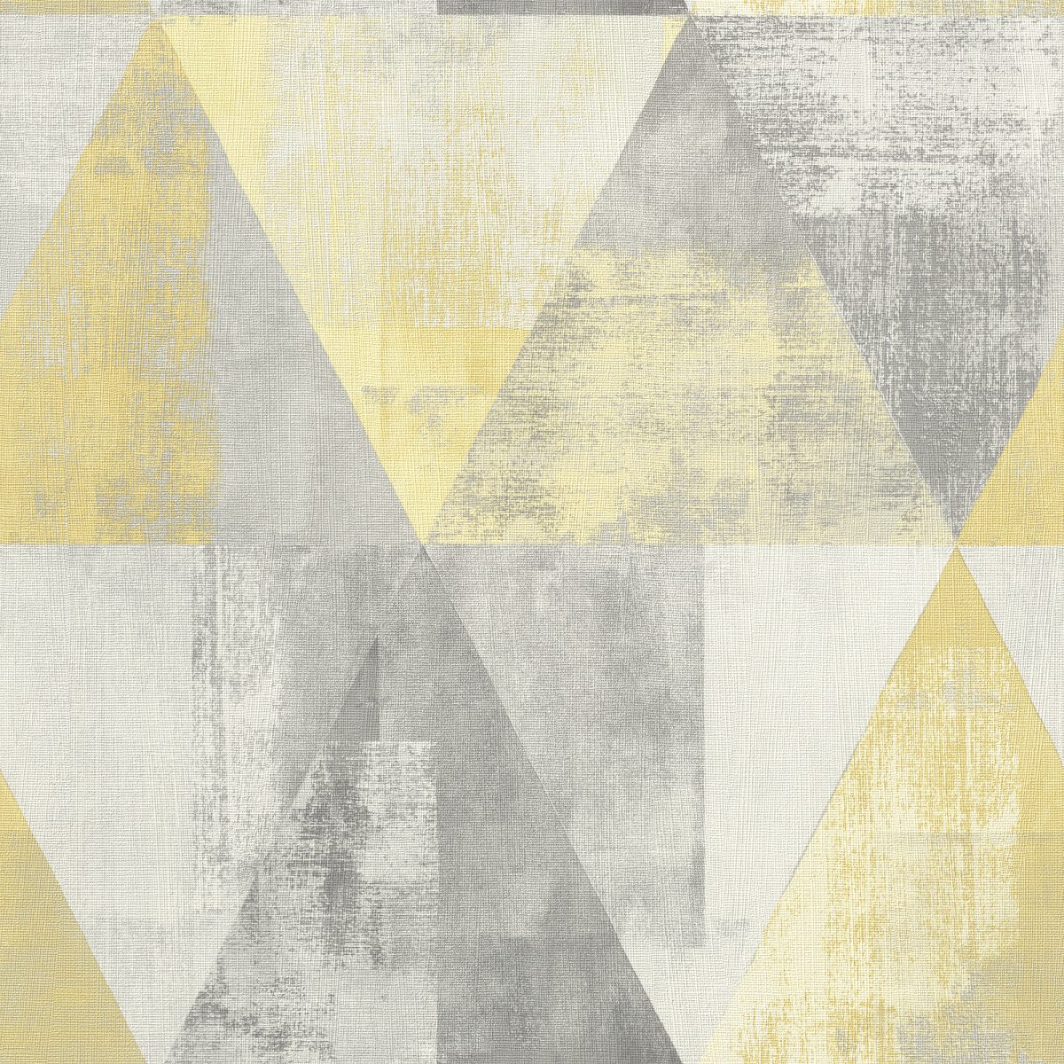 Papel mural triángulos amarillo y gris HYDE PARK 410921 RASCH