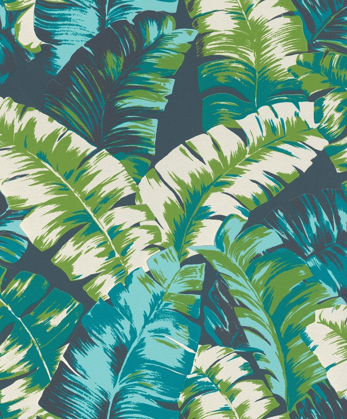 Papel mural hojas tropicales verde YUCATAN 535655 Rasch