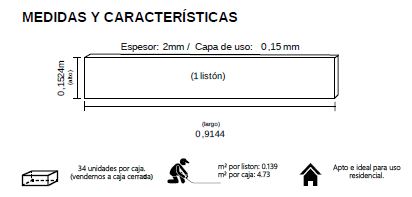 características piso autoadhesivo