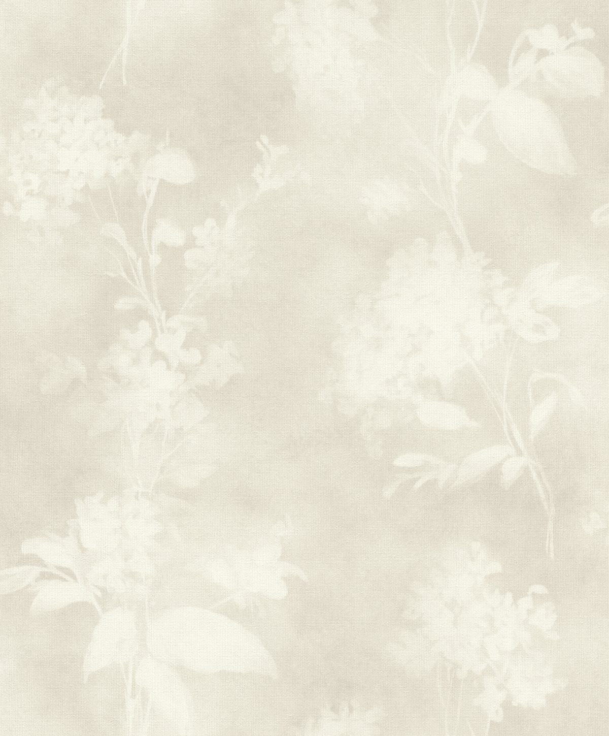 Papel mural non-woven lavable para interiores con diseño de flores gris claro que se funden en juego de luces y sombras