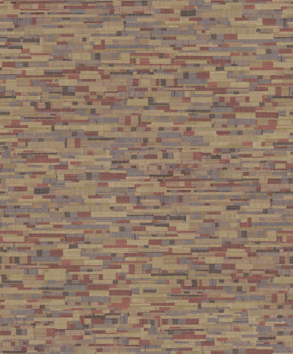 Papel mural non-woven lavable para interiores diseño de mosaicos geométricos, en colores rojo granate, morado y café