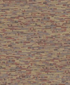 Papel mural non-woven lavable para interiores diseño de mosaicos geométricos, en colores rojo granate, morado y café