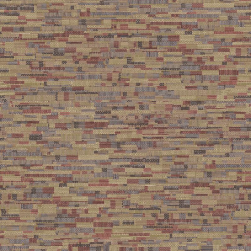 Papel mural non-woven lavable para interiores diseño de mosaicos geométricos, en colores rojo granate, morado y café