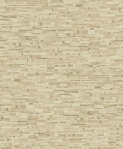 Papel mural non-woven lavable para interiores diseño de mosaicos geométricos, en colores beige