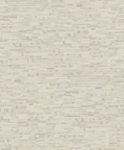 Papel mural non-woven lavable para interiores diseño de mosaicos geométricos, en color gris claro y crema