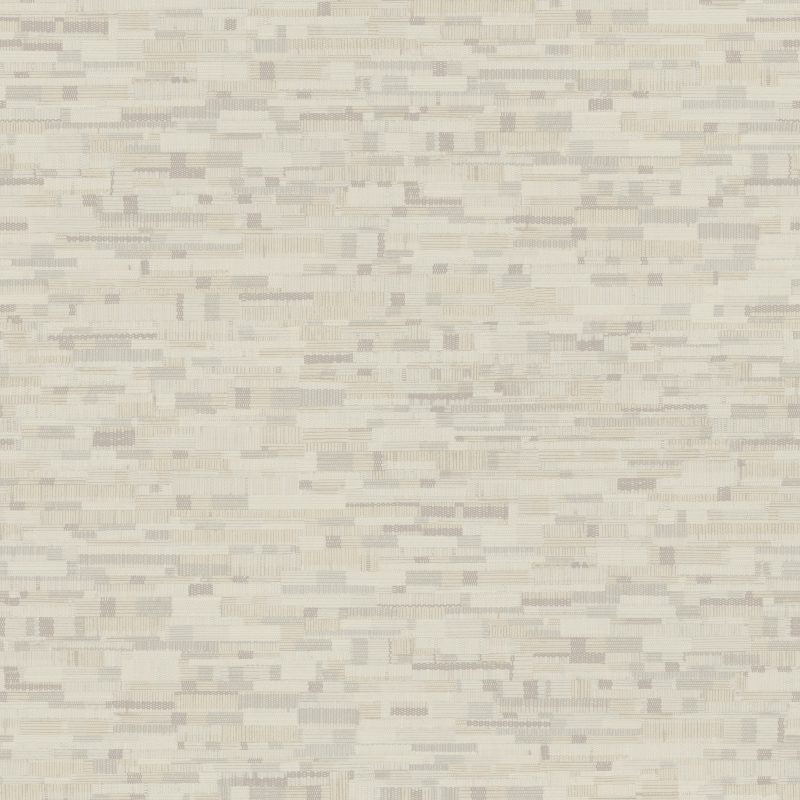 Papel mural non-woven lavable para interiores diseño de mosaicos geométricos, en color gris claro y crema