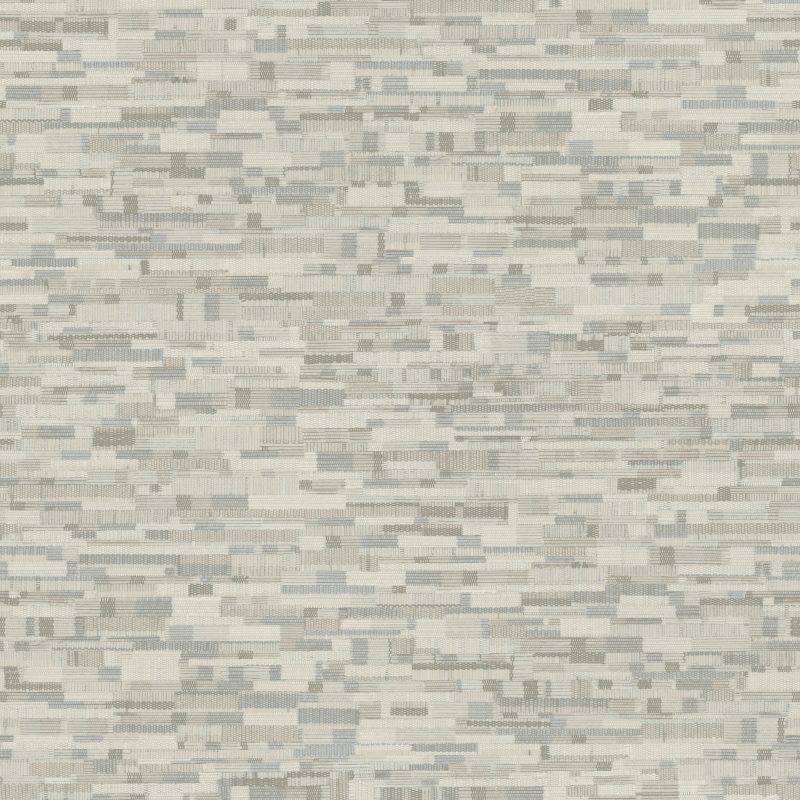 Papel mural non-woven lavable para interiores diseño de mosaicos geométricos, en color gris y crema