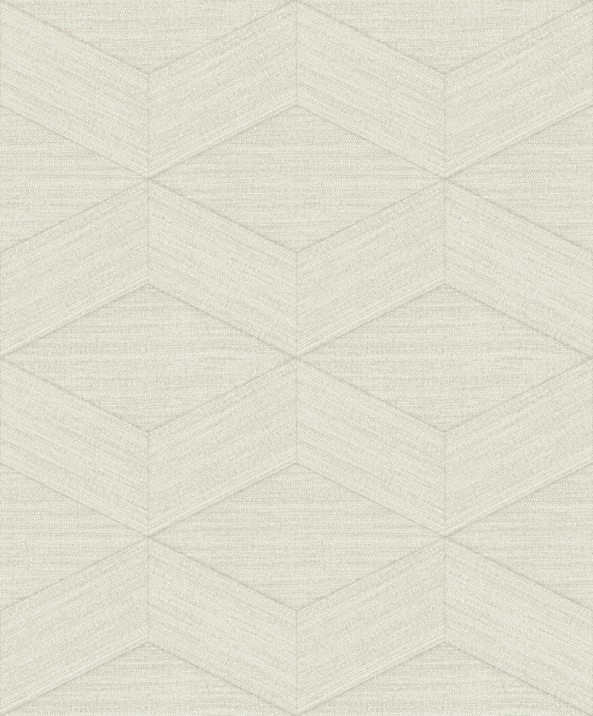 Papel mural non-woven lavable para interiores, con patrón geométrico diseño Kita, en color gris claro