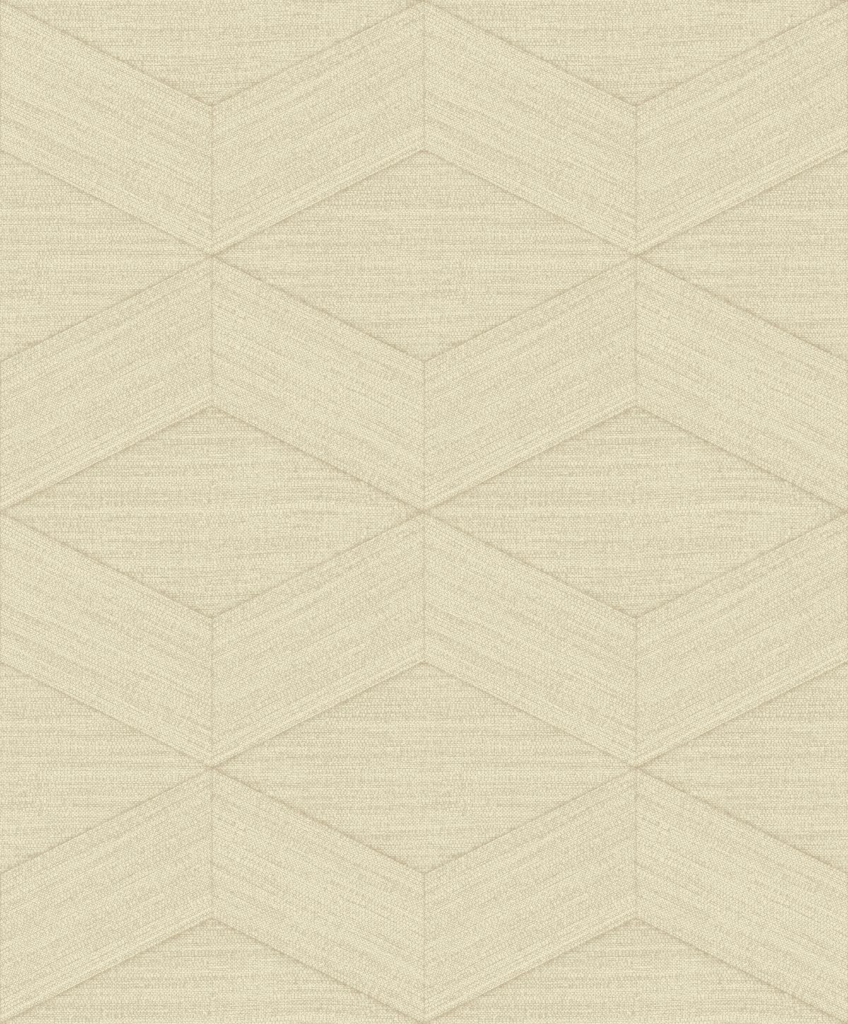 Papel mural non-woven lavable para interiores, con patrón geométrico diseño Kita, en color beige
