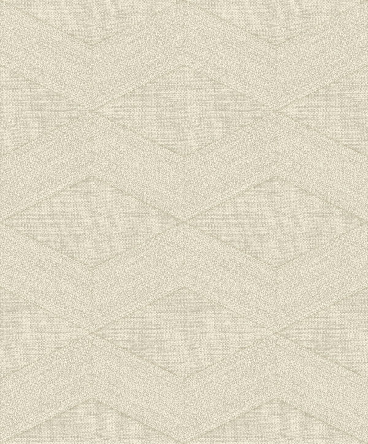 Papel mural non-woven lavable para interiores, con patrón geométrico diseño Kita, en color beige