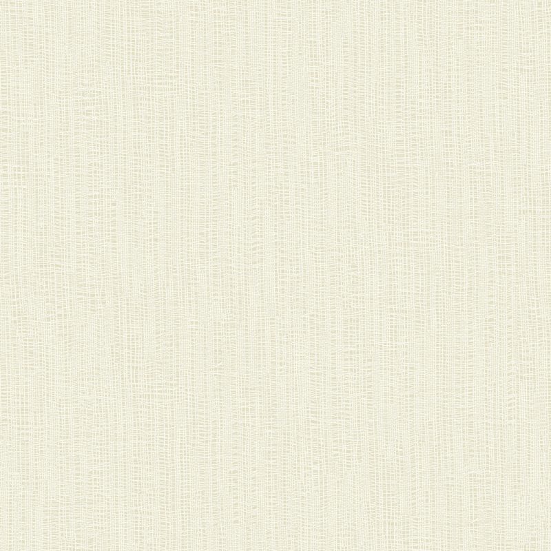 Papel mural non-woven lavable para interiores, de textura que imita un hilo suelto sobre el estampado jaspeado. Color liso blanco crema