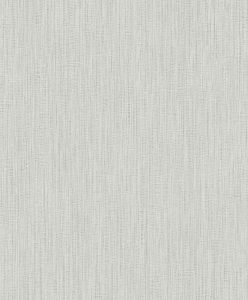 Papel mural non-woven lavable para interiores, de textura que imita un hilo suelto sobre el estampado jaspeado. Color liso gris