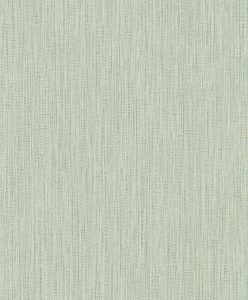 Papel mural non-woven lavable para interiores, de textura que imita un hilo suelto sobre el estampado jaspeado. Color liso verde