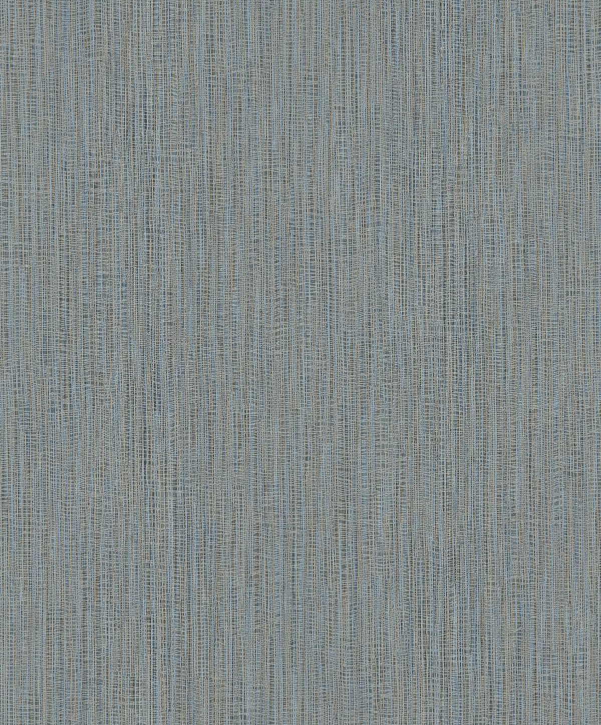 Papel mural non-woven lavable para interiores, de textura que imita un hilo suelto sobre el estampado jaspeado. Color liso azul