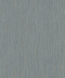 Papel mural non-woven lavable para interiores, de textura que imita un hilo suelto sobre el estampado jaspeado. Color liso azul