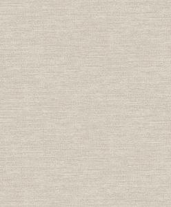 Papel mural non-woven lavable para interiores, de textura efecto rafia y trama en diferentes grosores, pero sin nudos, con un patrón horizontal. Color liso café con notas de rosado