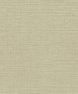 Papel mural non-woven lavable para interiores, de textura efecto arpillera, en tonalidad beige