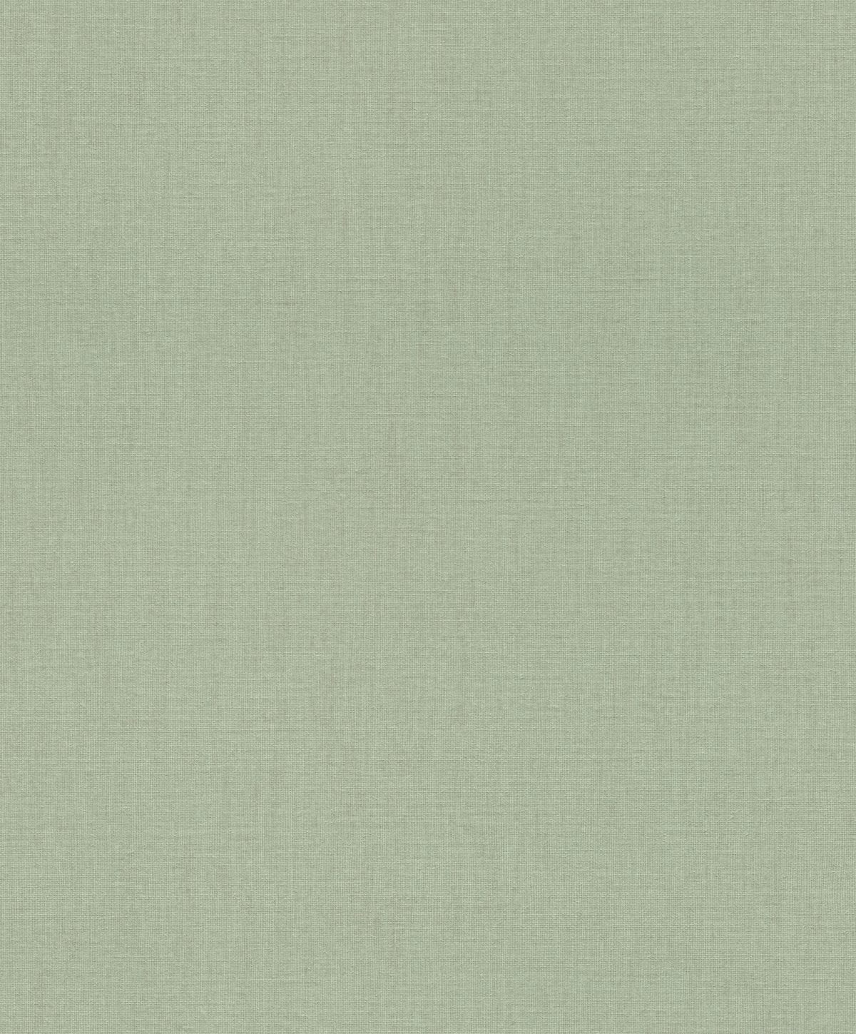 Papel mural non-woven lavable para interiores diseño liso en verde salvia con textura similar a la tela