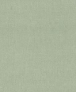 Papel mural non-woven lavable para interiores diseño liso en verde salvia con textura similar a la tela