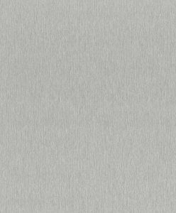 Papel mural non-woven lavable para interiores metalizado en gris plata con un fino relieve