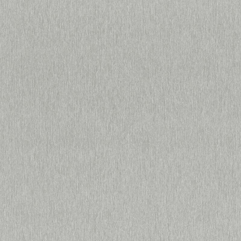 Papel mural non-woven lavable para interiores metalizado en gris plata con un fino relieve