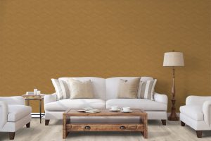 Papel mural non-woven lavable para interiores instalado en living