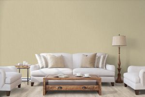 Papel mural non-woven lavable para interiores instalado en living