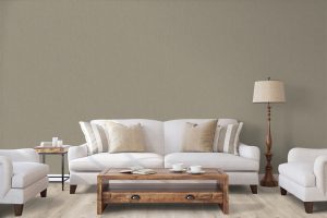 Papel mural non-woven lavable para interiores instalado en living