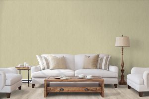 Papel mural non-woven lavable para interiores instalado en living