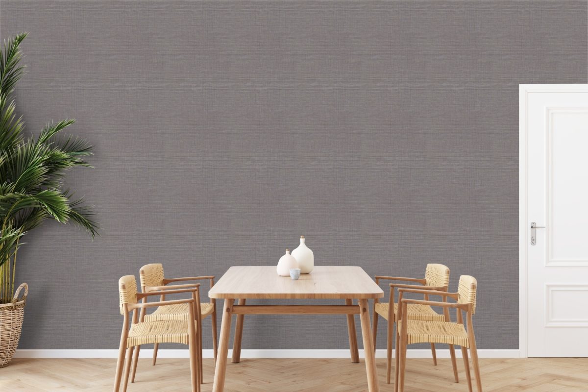 Papel mural non-woven lavable para interiores instalado en comedor