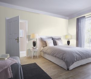 Papel mural non-woven lavable para interiores color liso de textura aspecto de tela