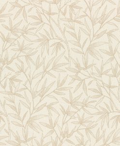 Papel mural non-woven lavable para interiores con un delicado diseño de ramas de bambú