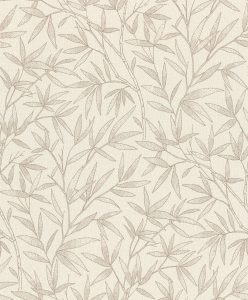 Papel mural non-woven lavable para interiores con un delicado diseño de ramas de bambú