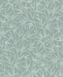 Papel mural non-woven lavable para interiores con un delicado diseño de ramas de bambú