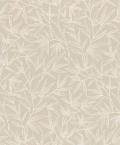Papel mural non-woven lavable para interiores con un delicado diseño de ramas de bambú