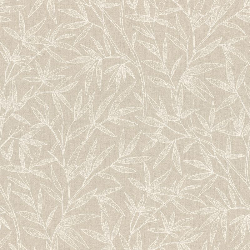 Papel mural non-woven lavable para interiores con un delicado diseño de ramas de bambú