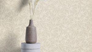 Papel mural non-woven lavable para interiores con un delicado diseño de ramas de bambú