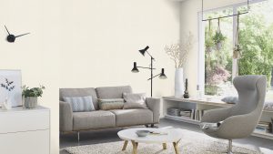 Papel mural non-woven lavable para interiores color liso de textura aspecto de lino fino