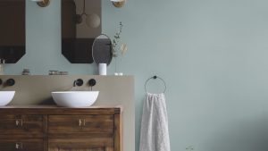 Papel mural non-woven lavable para interiores color liso de textura aspecto de lino fino