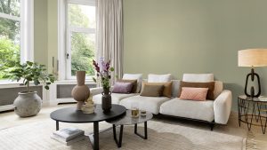 Papel mural non-woven lavable para interiores color liso de textura aspecto de lino fino