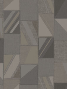 Papel mural vinílico Woven Altagamma 26100 diseño geométrico textil en tonos gris oscuro