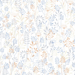 Papel mural infantil Kids & Kids Muresco diseño ramitas vinílico lavable