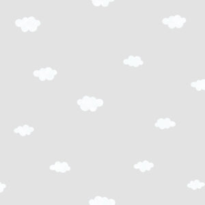 Papel mural infantil Kids & Kids Muresco diseño nubes vinílico lavable