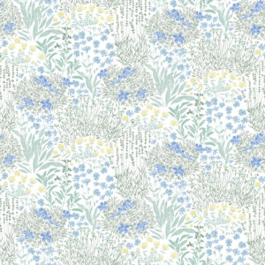 Papel mural infantil Kids & Kids Muresco diseño ramas y flores vinílico lavable
